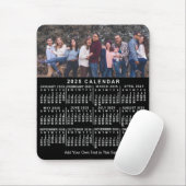 2023 Calendar Black Personalized Photo Name Bold マウスパッド (マウス)