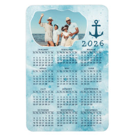 2023 Calendar Coastal Ocean Family Photo マグネット