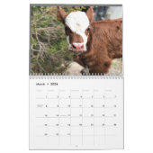 2023 Cow Calendar カレンダー (3月 2026)