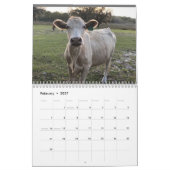 2023 Cow Calendar カレンダー (2月 2027)