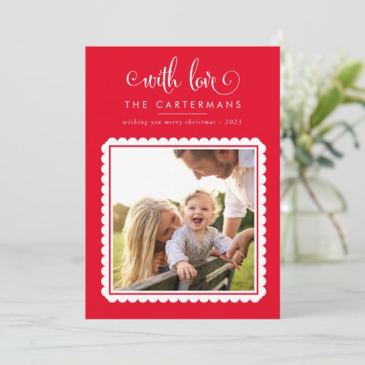 2023 FAMILY PHOTO可愛いエレガントホタテ枠赤 シーズンカード (スタンド正面)