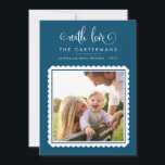 2023 FAMILY PHOTO cuteホタテエレガントグブルー白 シーズンカード<br><div class="desc">kat massard >>> WWW.SIMPLYSWEETPAPERIE.COM <<<<お名前とメッセージの上に「愛で」を掲げた可愛らしいカードデザインで、裏に無地の色を付け与えて、個人的なメッセージを手書きで書く機会を与える。ホタテの角形写真を前面に掲げお気に入りのて！</div>