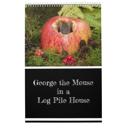 2023 George the mouse in a log pile house new Cal カレンダー (カバー)