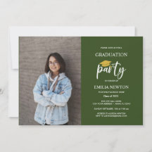  2023 Green Gold  Photo Graduation Party