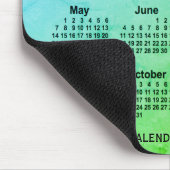 2023 Green Leaf Gray Calendar by Janz Mouse pad マウスパッド (コーナー)