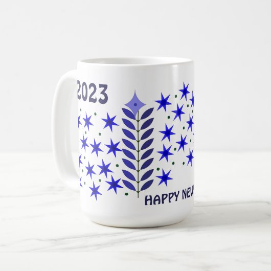2023 HAPPY NEW YEAR MUG GIFT 祝 ANYONE コーヒーマグカップ (正面左)