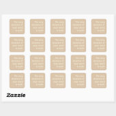 2023 JW year text Psalm 119:160 Minimal Beige  スクエアシール (シート)