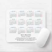 2023 Mini Calendar Monday ISO Week White マウスパッド (マウス)