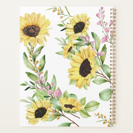 2023 Monogram Sunflower Weekly Non Dated プランナー手帳 (裏面)