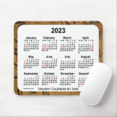 2023 Orange Holiday Art Calendar by Janz Mouse pad マウスパッド (マウス)