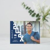 2023 PHOTO モダン Graduation Party招待状 ポストカード (スタンド正面)