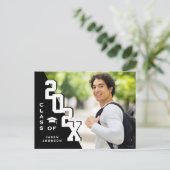 2023 PHOTO モダン Graduation Party招待状 ポストカード (スタンド正面)