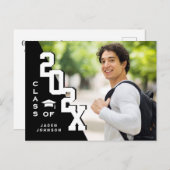 2023 PHOTO モダン Graduation Party招待状 ポストカード (正面/裏面)