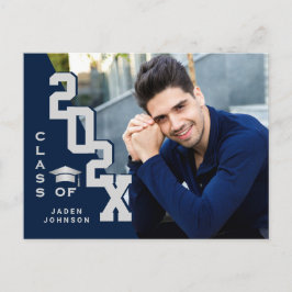 2023 PHOTO モダン Graduation Party招待状 ポストカード