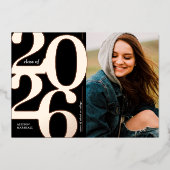 2023 Photo Blackバラ金ゴールド卒業発表 箔招待状 (正面)