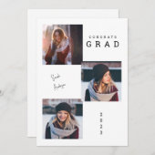 2023 Photo Collage Grad Photo Announcement 招待状 (正面/裏面)