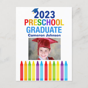 2023 Preschool大学院生PreK子供たち写真卒業 ポストカード