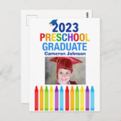 2023 Preschool大学院生PreK子供たち写真卒業 ポストカード (正面/裏面)