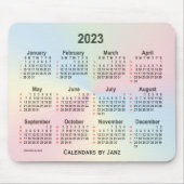 2023 Rainbow Cloud 52 Weeks Calendar by Janz マウスパッド (正面)