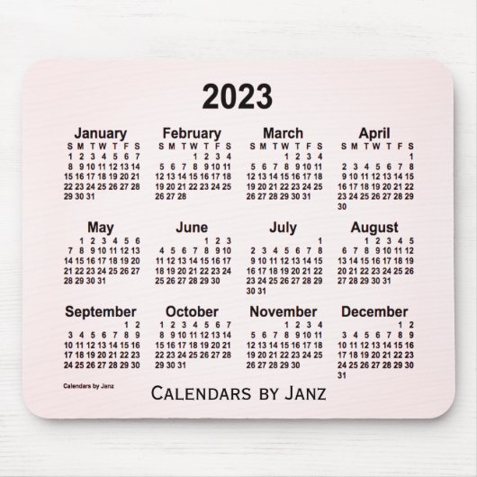 2023 Sangria Smoke Calendar by Janz Mouse pad マウスパッド (正面)
