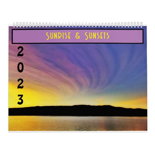 2023 Sunrise & Sunsetsカレンダー |アイダホ カレンダー (カバー)