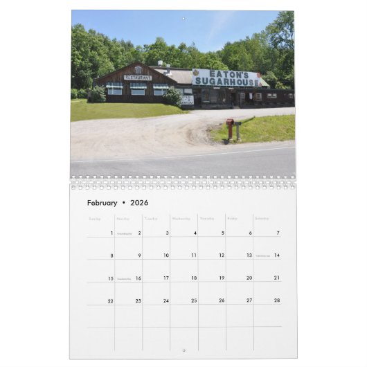 2023 Vermont – カレンダー (2月 2026)