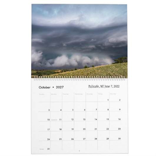 2023 Weather Calendar by Marcus Hustedde カレンダー (10月 2027)