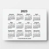 2023 White Desk Calendar by Janz 5x7 フォトプラーク (正面)