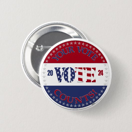 2024あなたの投票数USAフラグ投票 缶バッジ (正面&裏面)