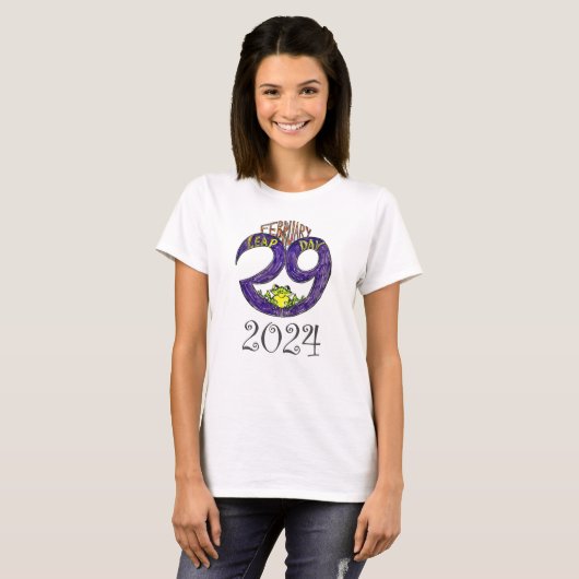 2024うるう年 Tシャツ (正面フル)