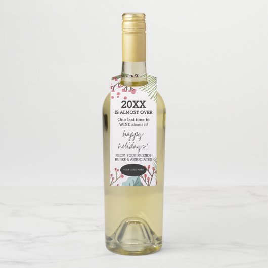 2024おもしろいは、あなたのロゴの休日を追加するほぼオーバーである ボトルネックタグ (ボトル)