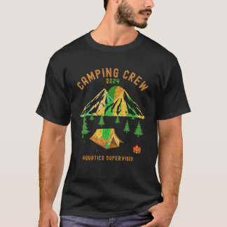 2024おもしろいキャンプ旅行タイトル水中競技スーパーバイザーT Tシャツ