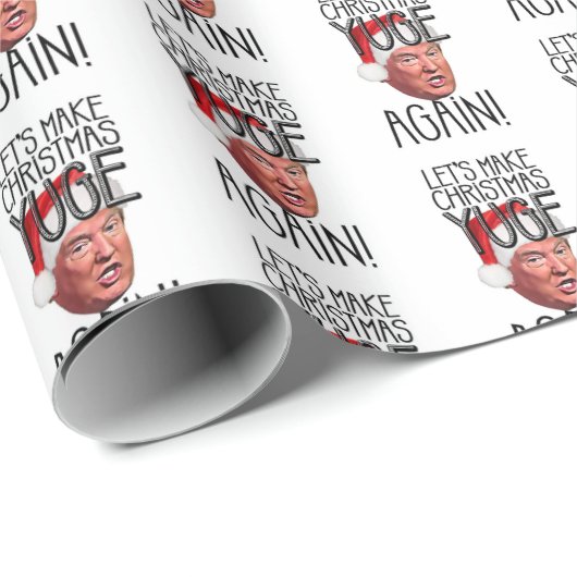 2024おもしろい年に再びクリスマスユゲを作るドナルド・トランプ ラッピングペーパー (ロールコーナー)