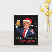 2024おもしろい年のクリスマスを作るトランプ飲みビール カード (黄色い花)