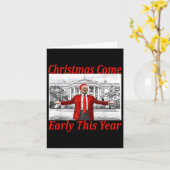 2024おもしろい年の初め来にトランプクリスマス2 カード (黄色い花)