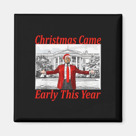 2024おもしろい年の初め来にトランプクリスマス2 マグネット (正面)