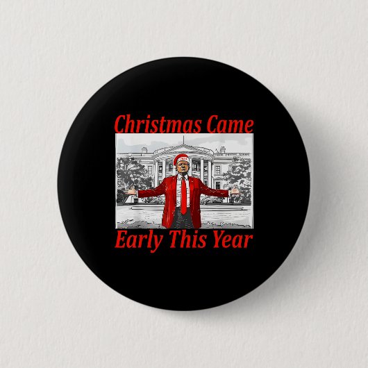 2024おもしろい年の初め来にトランプクリスマス2 缶バッジ (正面)