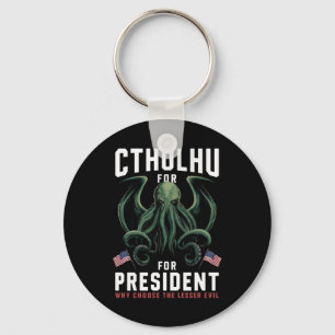 2024おもしろい年の大統領のためのCthulhu選挙 キーホルダー