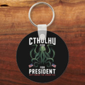 2024おもしろい年の大統領のためのCthulhu選挙 キーホルダー (正面)