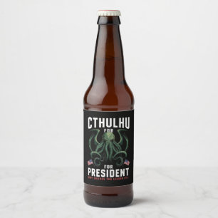 2024おもしろい年の大統領のためのCthulhu選挙 ビールラベル