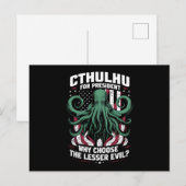 2024おもしろい年の大統領のためのCtulhu選挙 ポストカード (正面/裏面)