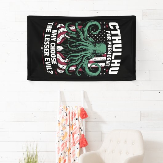 2024おもしろい年の大統領のためのCtulhu選挙 横断幕 (インサイチュ)