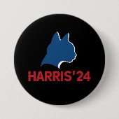 2024おもしろい年の子供のない猫の引用文 缶バッジ (正面)