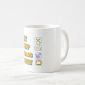 2024おもしろい食べ年間のスリープボーリングの繰り返し コーヒーマグカップ (正面右)