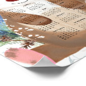 2024かわいいトナカイのカレンダー ポスター (角)