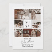 2024かわいいミニマルなクリスマスフォトカレンダー シーズンカード (正面)