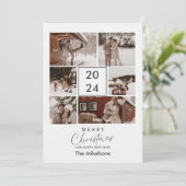 2024かわいいミニマルなクリスマスフォトカレンダー シーズンカード (スタンド正面)