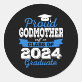 2024すごい年誇りを持った卒業ファムの神素晴らし母 ラウンドシール (正面)