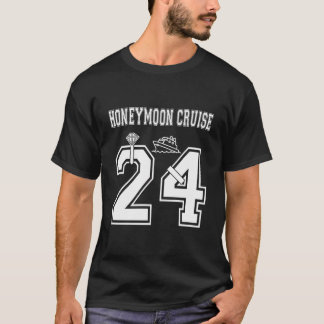 2024たった今結婚しましたハネムーンクルーズニューリウェズ妻 Tシャツ