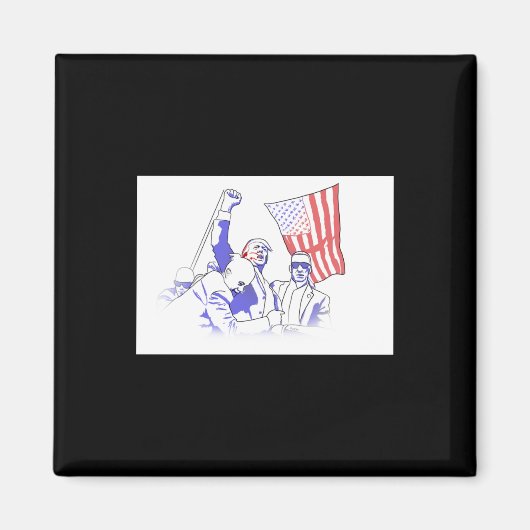 2024でトランプが撃たれた マグネット (正面)
